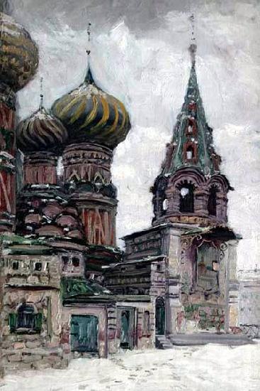 Nikolay Nikanorovich Dubovskoy St. Basil's Cathedral Norge oil painting art